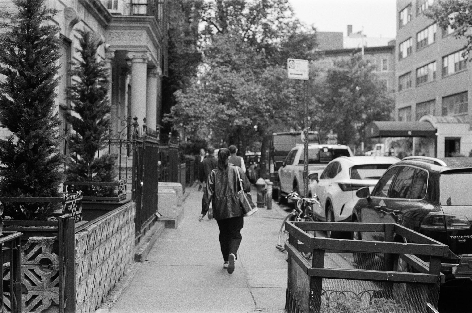 Black and white street photograph, NYC — 35mm film